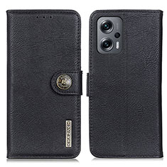 Custodia Portafoglio In Pelle Cover con Supporto K02Z per Xiaomi Redmi Note 12T Pro 5G Nero