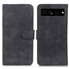 Custodia Portafoglio In Pelle Cover con Supporto K03Z per Google Pixel 7 Pro 5G Nero