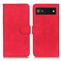 Custodia Portafoglio In Pelle Cover con Supporto K03Z per Google Pixel 7a 5G Rosso