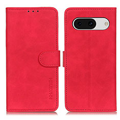 Custodia Portafoglio In Pelle Cover con Supporto K03Z per Google Pixel 8a 5G Rosso