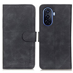 Custodia Portafoglio In Pelle Cover con Supporto K03Z per Huawei Enjoy 50 Nero