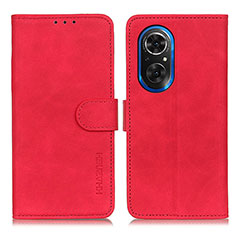 Custodia Portafoglio In Pelle Cover con Supporto K03Z per Huawei Honor 50 SE 5G Rosso