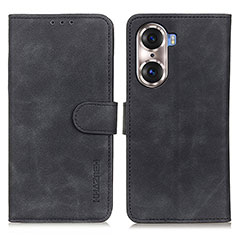 Custodia Portafoglio In Pelle Cover con Supporto K03Z per Huawei Honor 60 5G Nero