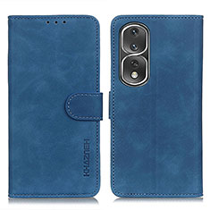 Custodia Portafoglio In Pelle Cover con Supporto K03Z per Huawei Honor 80 Pro Flat 5G Blu