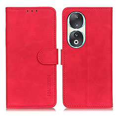 Custodia Portafoglio In Pelle Cover con Supporto K03Z per Huawei Honor 90 5G Rosso