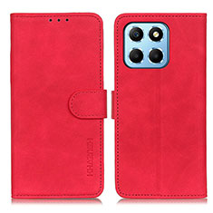 Custodia Portafoglio In Pelle Cover con Supporto K03Z per Huawei Honor X8 5G Rosso