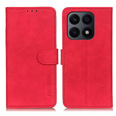 Custodia Portafoglio In Pelle Cover con Supporto K03Z per Huawei Honor X8a 4G Rosso