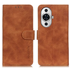 Custodia Portafoglio In Pelle Cover con Supporto K03Z per Huawei Nova 11 Ultra Marrone