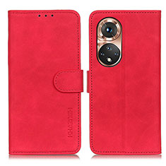 Custodia Portafoglio In Pelle Cover con Supporto K03Z per Huawei Nova 9 Rosso