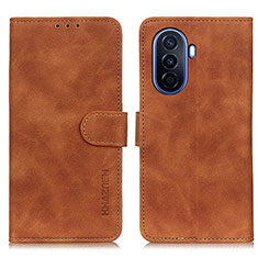 Custodia Portafoglio In Pelle Cover con Supporto K03Z per Huawei Nova Y70 Marrone