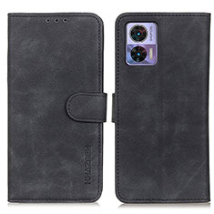 Custodia Portafoglio In Pelle Cover con Supporto K03Z per Motorola Moto Edge 30 Neo 5G Nero