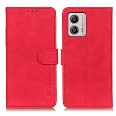 Custodia Portafoglio In Pelle Cover con Supporto K03Z per Motorola Moto G53j 5G Rosso