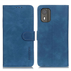 Custodia Portafoglio In Pelle Cover con Supporto K03Z per Nokia C02 Blu