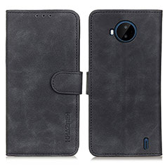 Custodia Portafoglio In Pelle Cover con Supporto K03Z per Nokia C20 Plus Nero