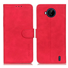 Custodia Portafoglio In Pelle Cover con Supporto K03Z per Nokia C20 Plus Rosso