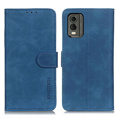 Custodia Portafoglio In Pelle Cover con Supporto K03Z per Nokia C32 Blu