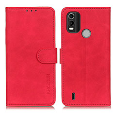 Custodia Portafoglio In Pelle Cover con Supporto K03Z per Nokia G11 Plus Rosso