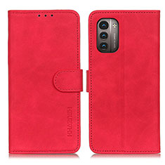 Custodia Portafoglio In Pelle Cover con Supporto K03Z per Nokia G21 Rosso