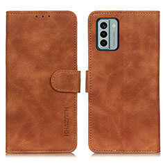 Custodia Portafoglio In Pelle Cover con Supporto K03Z per Nokia G22 Marrone