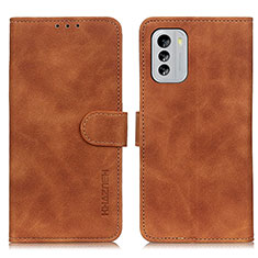 Custodia Portafoglio In Pelle Cover con Supporto K03Z per Nokia G60 5G Marrone