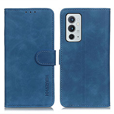 Custodia Portafoglio In Pelle Cover con Supporto K03Z per OnePlus 9RT 5G Blu