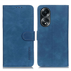 Custodia Portafoglio In Pelle Cover con Supporto K03Z per Oppo A38 Blu