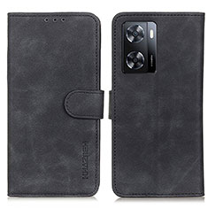 Custodia Portafoglio In Pelle Cover con Supporto K03Z per Oppo A57 4G Nero