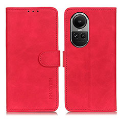 Custodia Portafoglio In Pelle Cover con Supporto K03Z per Oppo Reno10 Pro 5G Rosso