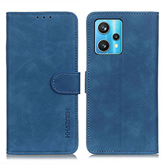 Custodia Portafoglio In Pelle Cover con Supporto K03Z per Realme 9 4G Blu