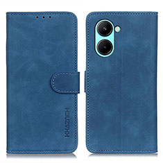 Custodia Portafoglio In Pelle Cover con Supporto K03Z per Realme C33 (2023) Blu