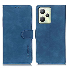 Custodia Portafoglio In Pelle Cover con Supporto K03Z per Realme C35 Blu