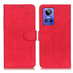 Custodia Portafoglio In Pelle Cover con Supporto K03Z per Realme GT Neo3 5G Rosso