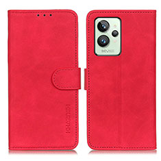 Custodia Portafoglio In Pelle Cover con Supporto K03Z per Realme GT2 Pro 5G Rosso