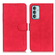 Custodia Portafoglio In Pelle Cover con Supporto K03Z per Samsung Galaxy F13 4G Rosso