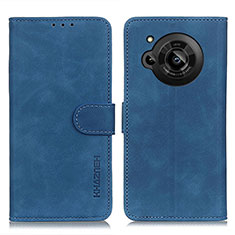 Custodia Portafoglio In Pelle Cover con Supporto K03Z per Sharp Aquos R7s Blu