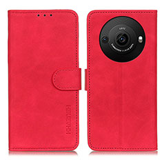 Custodia Portafoglio In Pelle Cover con Supporto K03Z per Sharp Aquos R8 Pro Rosso