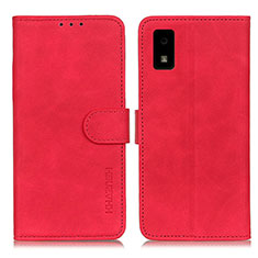 Custodia Portafoglio In Pelle Cover con Supporto K03Z per Sharp Aquos wish2 Rosso