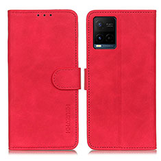 Custodia Portafoglio In Pelle Cover con Supporto K03Z per Vivo Y32 4G Rosso