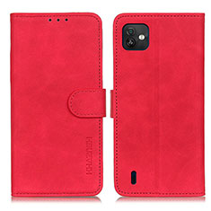 Custodia Portafoglio In Pelle Cover con Supporto K03Z per Wiko Y82 Rosso