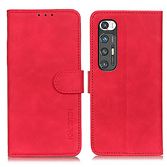 Custodia Portafoglio In Pelle Cover con Supporto K03Z per Xiaomi Mi 10S 5G Rosso