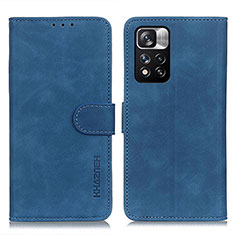 Custodia Portafoglio In Pelle Cover con Supporto K03Z per Xiaomi Mi 11i 5G (2022) Blu