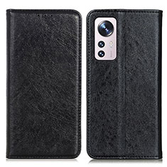 Custodia Portafoglio In Pelle Cover con Supporto K03Z per Xiaomi Mi 12 5G Nero