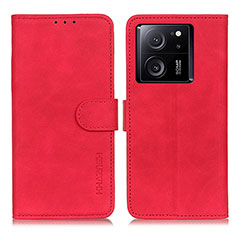 Custodia Portafoglio In Pelle Cover con Supporto K03Z per Xiaomi Mi 13T 5G Rosso