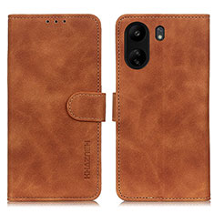 Custodia Portafoglio In Pelle Cover con Supporto K03Z per Xiaomi Poco C65 Marrone