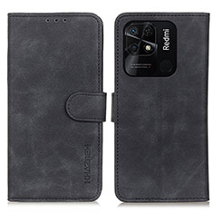 Custodia Portafoglio In Pelle Cover con Supporto K03Z per Xiaomi Redmi 10 India Nero