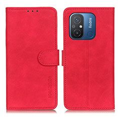 Custodia Portafoglio In Pelle Cover con Supporto K03Z per Xiaomi Redmi 11A 4G Rosso
