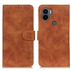 Custodia Portafoglio In Pelle Cover con Supporto K03Z per Xiaomi Redmi A1 Plus Marrone