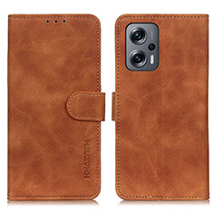 Custodia Portafoglio In Pelle Cover con Supporto K03Z per Xiaomi Redmi K50i 5G Marrone