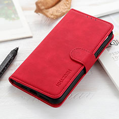 Custodia Portafoglio In Pelle Cover con Supporto K03Z per Xiaomi Redmi Note 10 5G Rosso