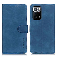 Custodia Portafoglio In Pelle Cover con Supporto K03Z per Xiaomi Redmi Note 10 Pro 5G Blu